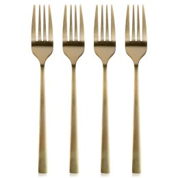 Widelczyki Deserowe Stal Złote 15 cm EXCELLENT HOUSEWARE Zestaw 4 szt.