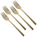Widelczyki Deserowe Stal Złote 15 cm EXCELLENT HOUSEWARE Zestaw 4 szt.