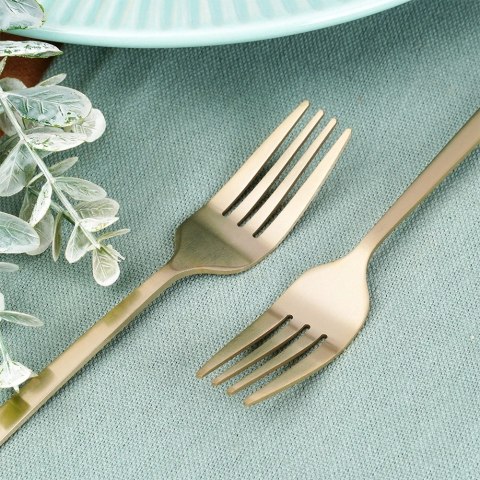 Widelczyki Deserowe Stal Złote 15 cm EXCELLENT HOUSEWARE Zestaw 4 szt.