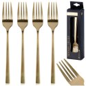 Widelczyki Deserowe Stal Złote 15 cm EXCELLENT HOUSEWARE Zestaw 4 szt.