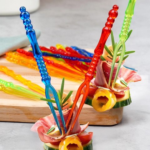 Widelczyki do Przekąsek 25 szt. ORION Wielorazowe Plastik 10,5 cm