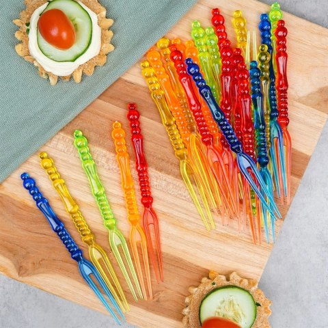 Widelczyki do Przekąsek 25 szt. ORION Wielorazowe Plastik 10,5 cm