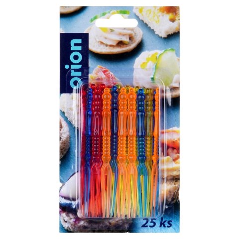 Widelczyki do Przekąsek 25 szt. ORION Wielorazowe Plastik 10,5 cm
