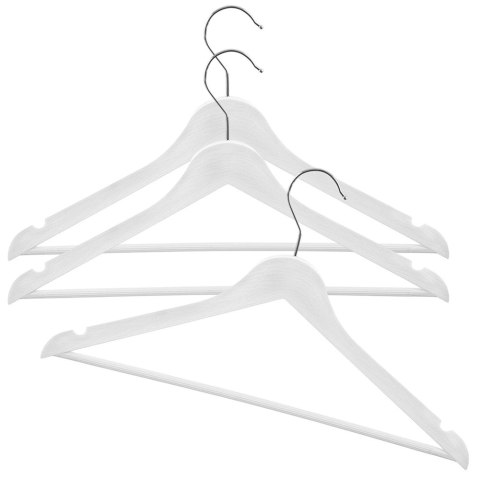 Wieszaki na Ubrania Białe 3 szt. ORION Obrotowe Imitacja Drewna 42,5 cm