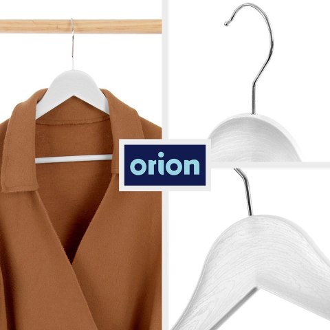 Wieszaki na Ubrania Białe 3 szt. ORION Obrotowe Imitacja Drewna 42,5 cm