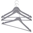 Wieszaki na Ubrania Szare 3 szt. ORION Obrotowe Imitacja Drewna 42,5 cm