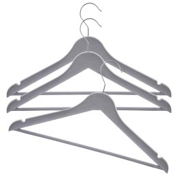 Wieszaki na Ubrania Szare 3 szt. ORION Obrotowe Imitacja Drewna 42,5 cm