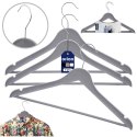 Wieszaki na Ubrania Szare 3 szt. ORION Obrotowe Imitacja Drewna 42,5 cm