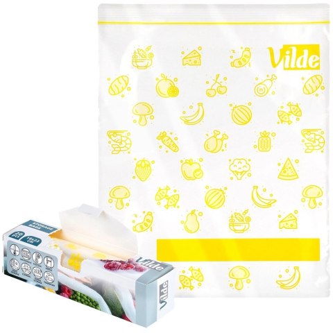Woreczki Strunowe do Żywności 20 szt. VILDE 18 x 23 cm z Zamknięciem