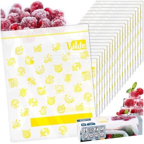 Woreczki Strunowe do Żywności 20 szt. VILDE 18 x 23 cm z Zamknięciem