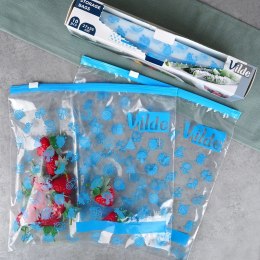 Woreczki Strunowe do Żywności 10 szt. VILDE z Suwakiem 27 x 26 cm