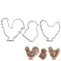 Wykrawacze do Ciastek 3 szt. ORION Kogut Kura Pisklę Stal Nierdzewna