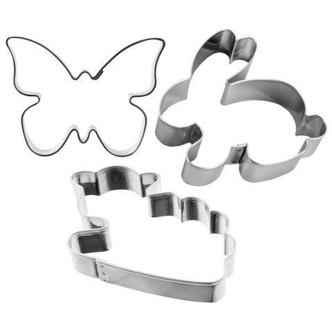 Wykrawacze do Ciastek 3 szt. ORION Zajączek Motyl Baranek Stal Nierdzewna
