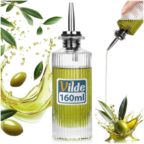 Butelka na Oliwe i Ocet VILDE Szklana 160 ml z Dozownikiem