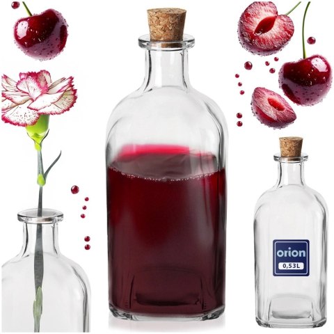 Butelka Szklana ORION z Korkiem 530 ml Karafka na Wodę Soki i Wino