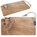 Deska Mangowiec ORION 45 x 22 cm z Rowkiem i Głową Byka do Serwowania