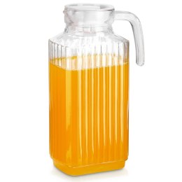 Dzbanek Szklany do Lodówki VILDE 1,8 L Wąski Ryflowany z Pokrywką