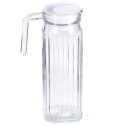Dzbanek Szklany do Lodówki VILDE 1 L Wąski Ryflowany z Pokrywką