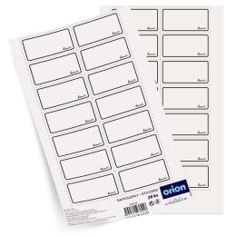 Etykiety Samoprzylepne na Słoiki ORION WHITELINE 28 szt. Białe Prostokątne