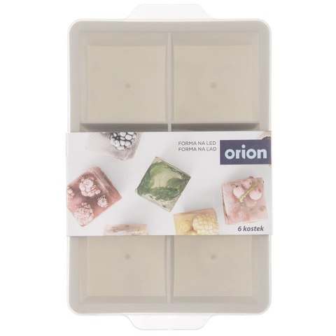 Forma do Kostek Lodu ORION XXL z Pokrywką Silikonowa Beżowa 6 szt.