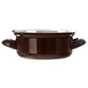 Garnek Emaliowany 600 ml ORION BROWN Retro 14 cm Indukcja Zmywarka