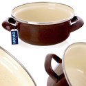 Garnek Emaliowany 600 ml ORION BROWN Retro 14 cm Indukcja Zmywarka