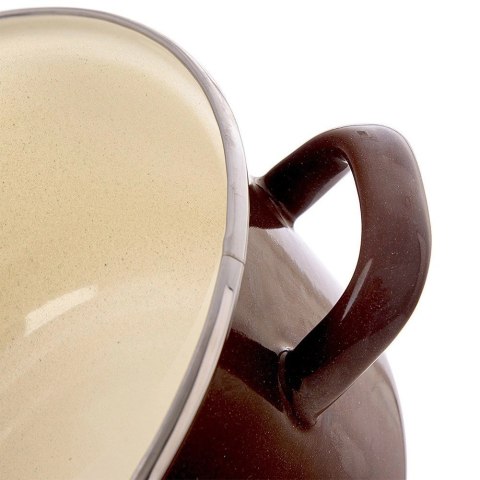 Garnek Emaliowany 4 L ORION BROWN Retro Średnica 24 cm Indukcja