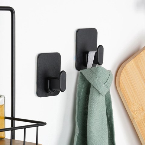 Haczyk Wieszak VILDE Samoprzylepny 2 szt. Czarny Taśma 3M Kuchnia