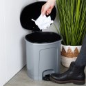 Kosz na Śmieci z Pedałem Plastikowy Szary 11,5 L ORION Wytrzymały i Pojemny