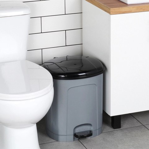 Kosz na Śmieci z Pedałem Plastikowy Szary 21 L ORION Wytrzymały i Pojemny
