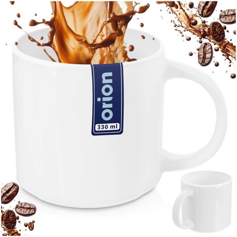 Kubek Porcelanowy 330 ml ORION Mona Biały Drugi Gatunek Praktyczny do Domu