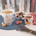 Kubek z Miseczką Porcelanowy 2 el. ORION Kot Zestaw Śniadaniowy