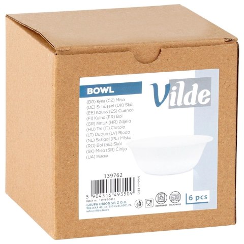 Miseczki 300 ml Szkło Opalowe 6 szt do Zmywarki i Mikrofali VILDE