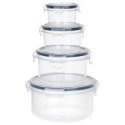 Zestaw 4 Pojemników Lunchbox Okrągły Szczelny VILDE Mikrofala Zmywarka