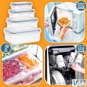 Zestaw 4 Pojemników Lunchbox Prostokąt Szczelny VILDE Mikrofala Zmywarka