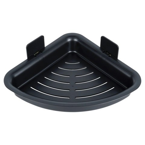 Półka Pod Prysznic Narożna Czarna Przyklejana Taśma 3M VILDE