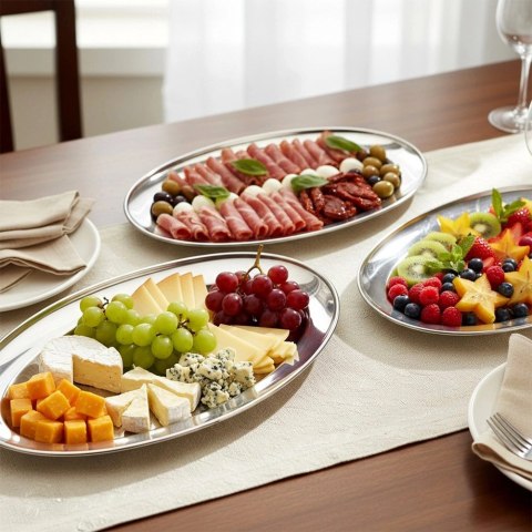 Półmisek stalowy owalny 32x20 cm