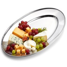 Półmisek Stalowy Owalny Duży Taca do Serwowania 34 x 215 cm VILDE