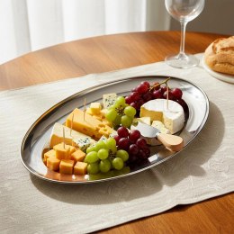 Półmisek Stalowy Owalny Duży Taca do Serwowania 34 x 215 cm VILDE