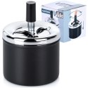 Popielniczka Zamykana Metalowa Obrotowa Czarna Pokrywka VILDE 95 x 13 cm