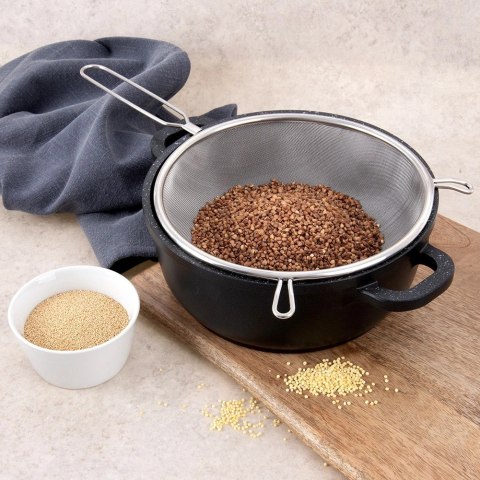 Sitko kuchenne stalowe z uchwytem 20 cm