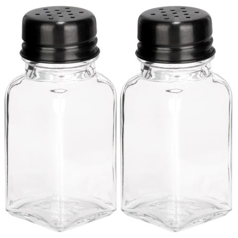 Solniczka i pieprzniczka szklana 80 ml 2 szt.