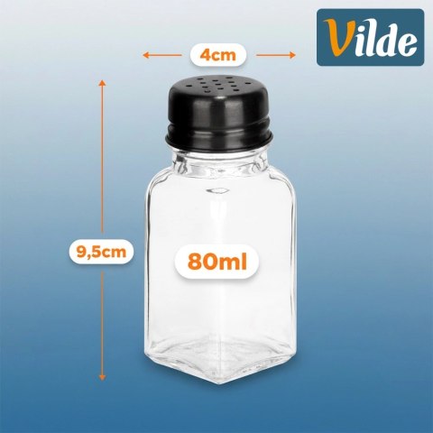 Solniczka i pieprzniczka szklana 80 ml 2 szt.