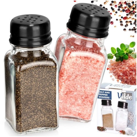 Solniczka i pieprzniczka szklana 80 ml 2 szt.