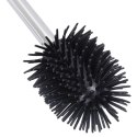 Szczotka Silikonowa Zapasowa do WC Stalowy Uchwyt Czarna 35 cm VILDE