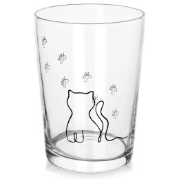 Szklanka Dekoracyjna z Grafiką KOTEK do Napojów i Mleka 500 ml ORION