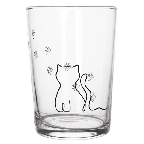 Szklanka Dekoracyjna z Grafiką KOTEK do Napojów i Mleka 500 ml ORION