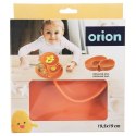 Talerz dla Dziecka Silikon Dzielony Kaczka ORION Przyssawka Pomarańcz