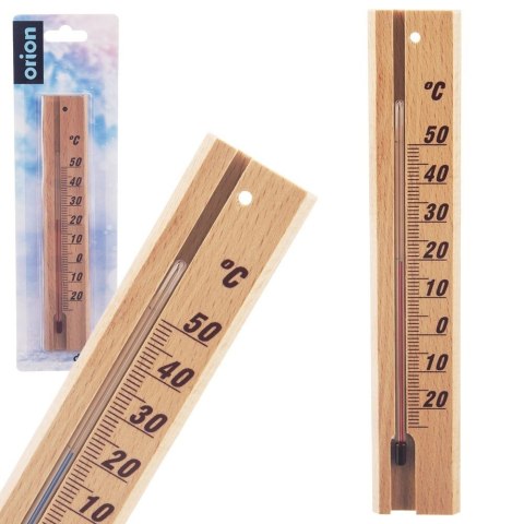 Termometr Uniwersalny Drewniany Brązowy ORION 20 cm Wewnątrz Zewnątrz
