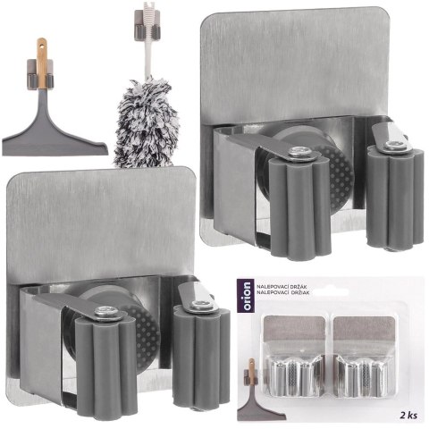 Wieszak na Mopa Samoprzylepny 2 szt. ORION Stal Nierdzewna do 5 kg